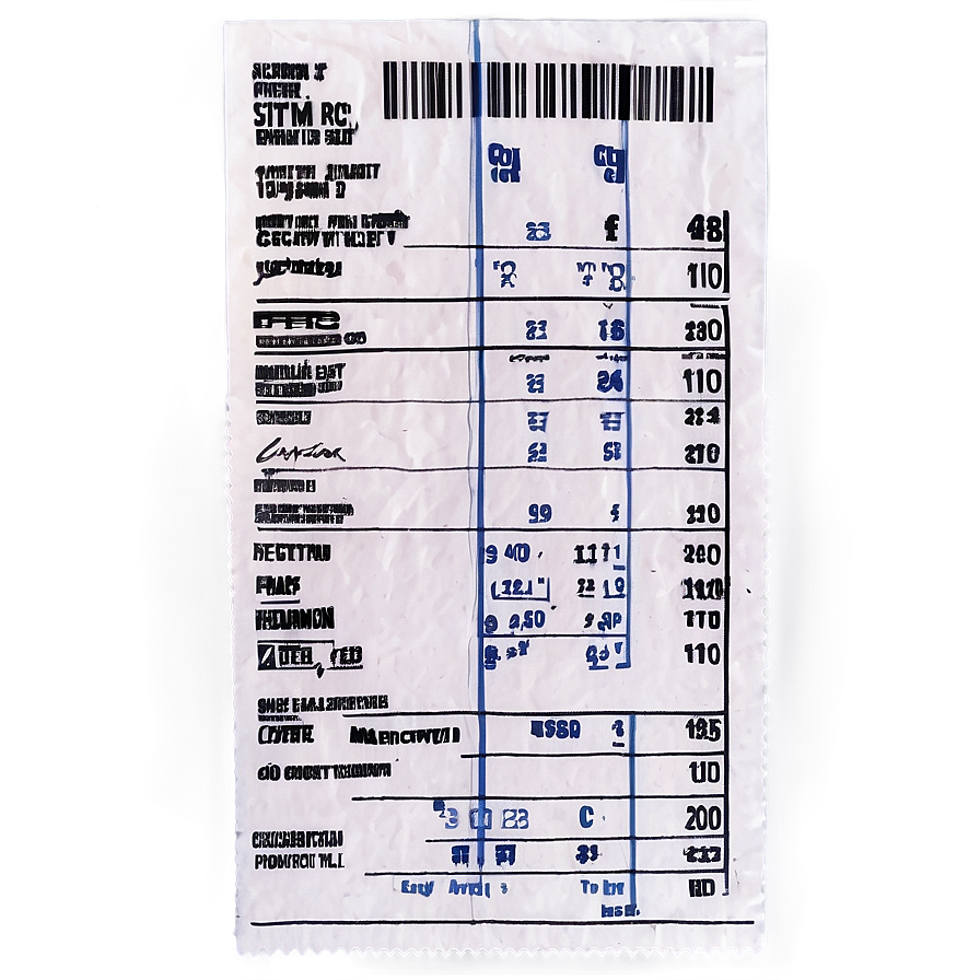 Receipt Printout Png 30