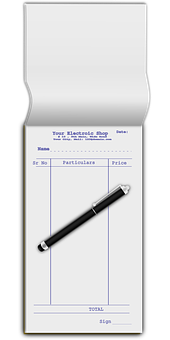 Receiptand Pen Graphic