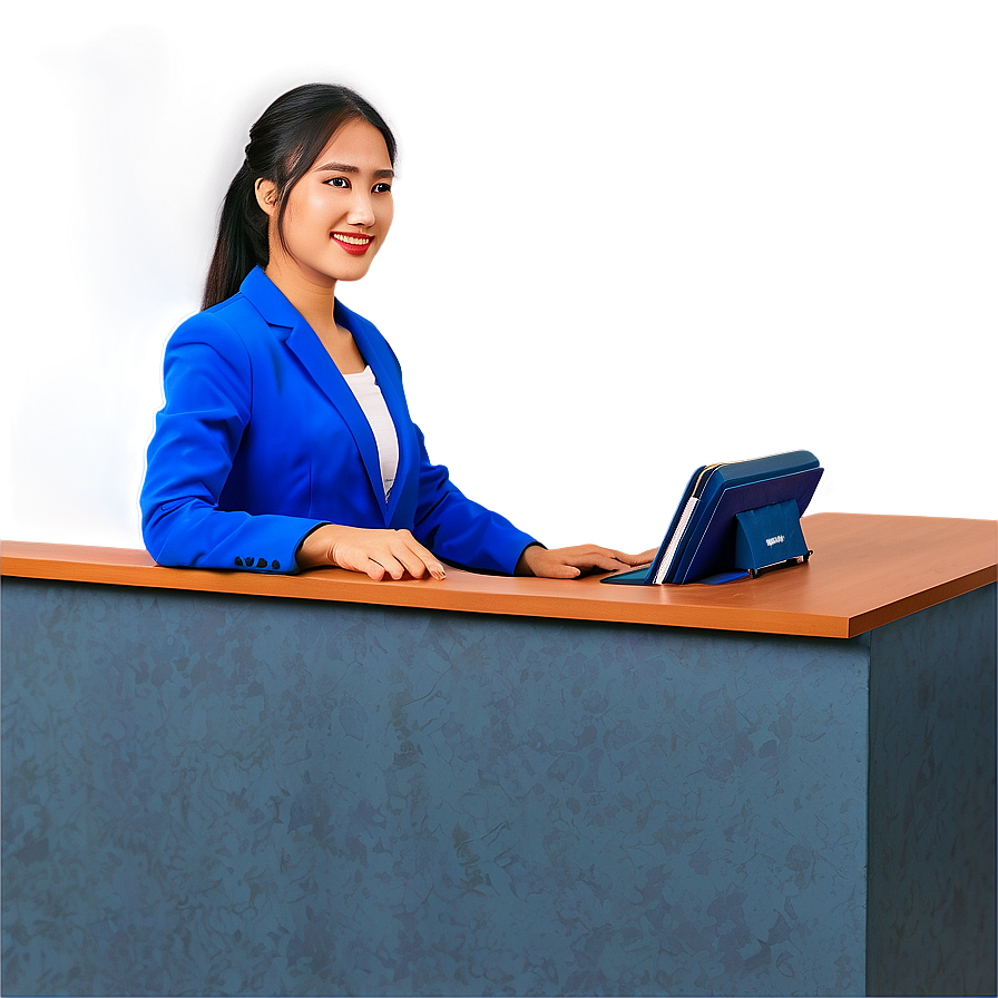 Reception Desk Worker Png 06272024