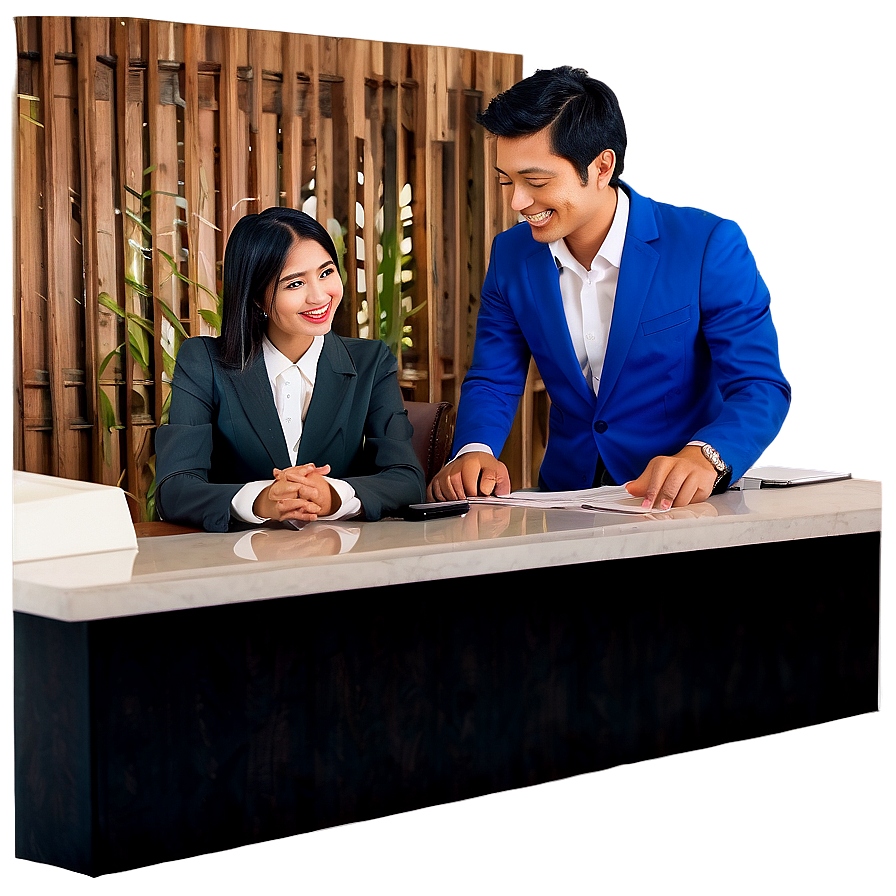 Receptionist And Customer Png 06272024