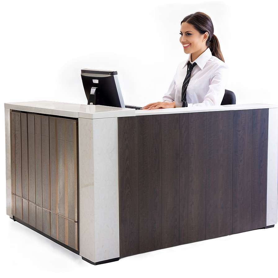 Receptionist With Computer Png Ltb29