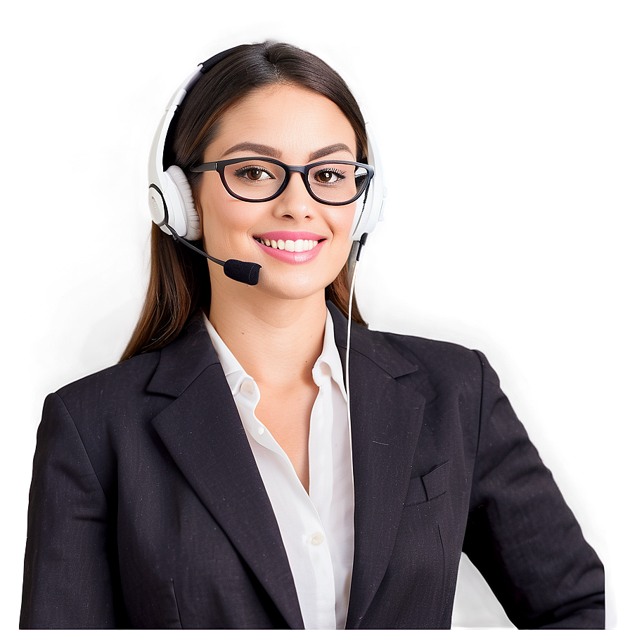 Receptionist With Headset Png Qxj42