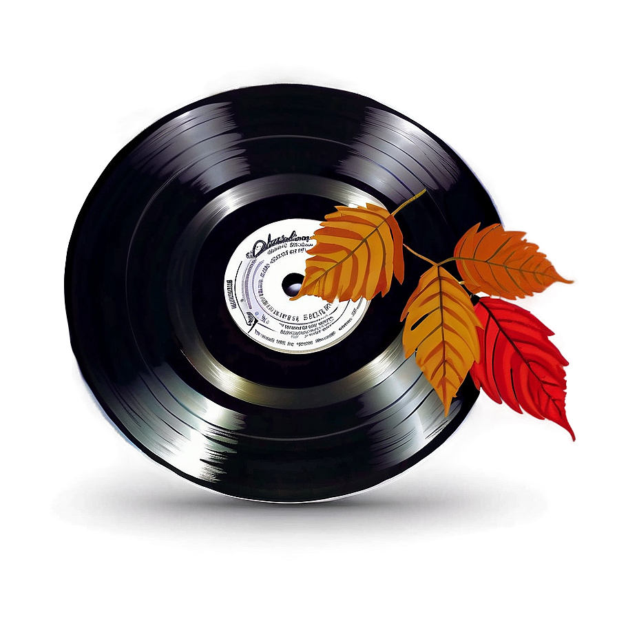 Record With Autumn Leaves Png 05242024