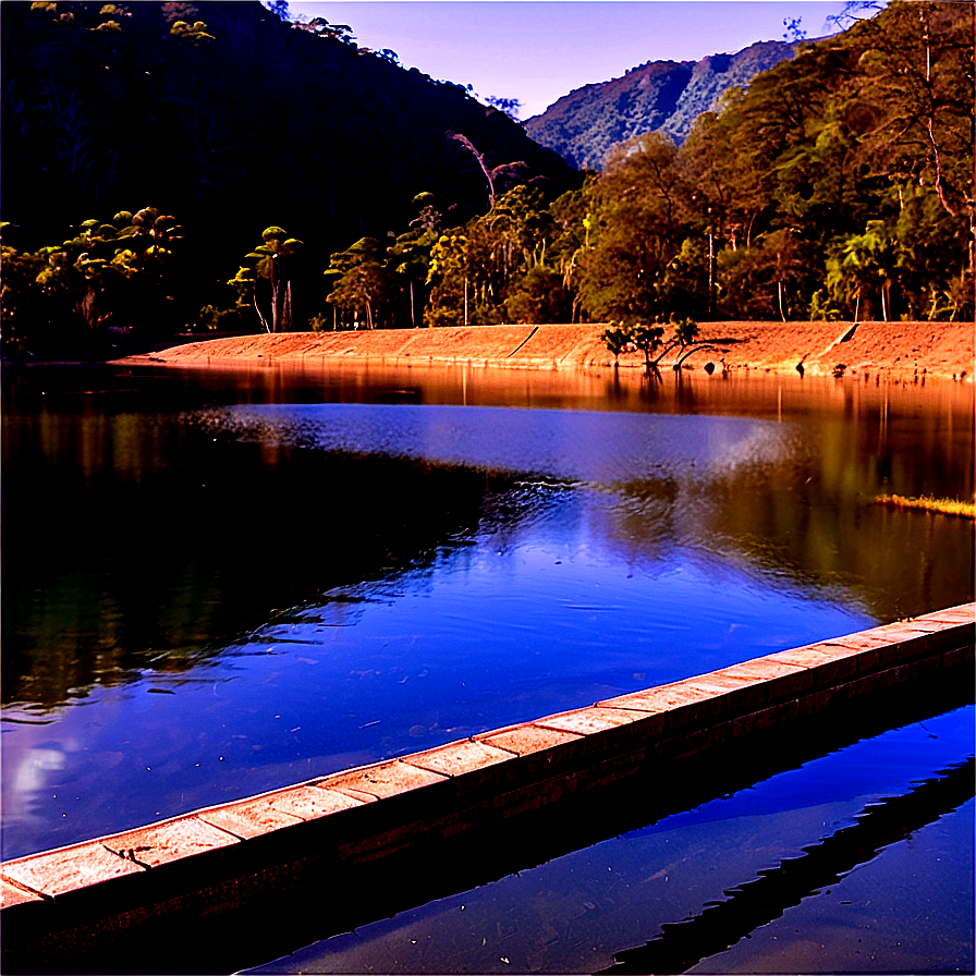 Recreational Lake Created By Dam Png Bvr82