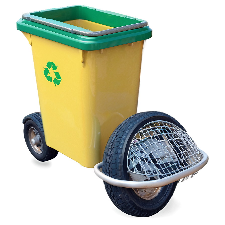 Recycle Bin With Wheels Png Xxb76