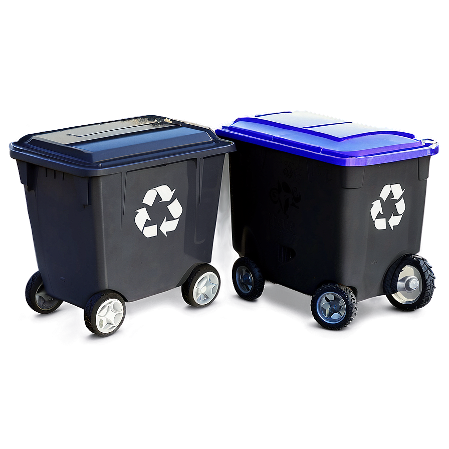 Recycling Bin With Wheels Png Sun73