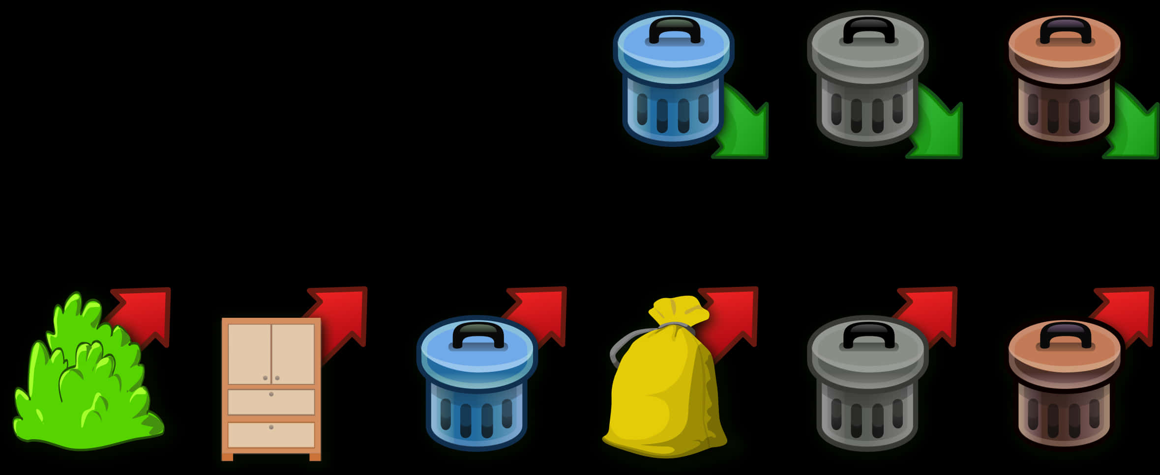 Recycling Process Icons