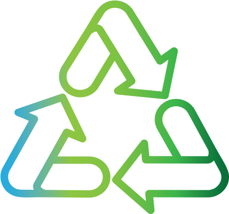 Recycling Symbol Glowing Outline