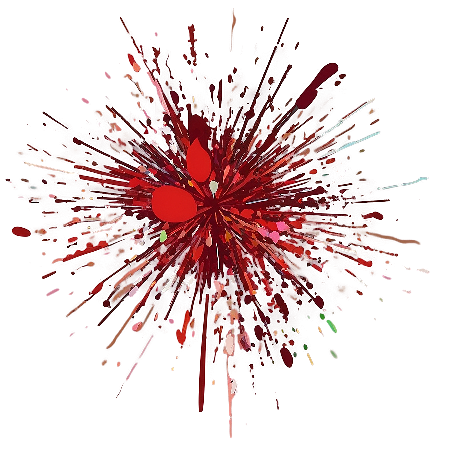 Red Abstract Art Splatter Png Ohd