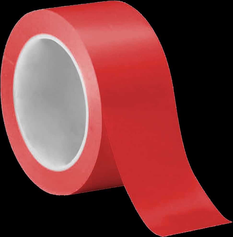 Red Adhesive Tape Roll