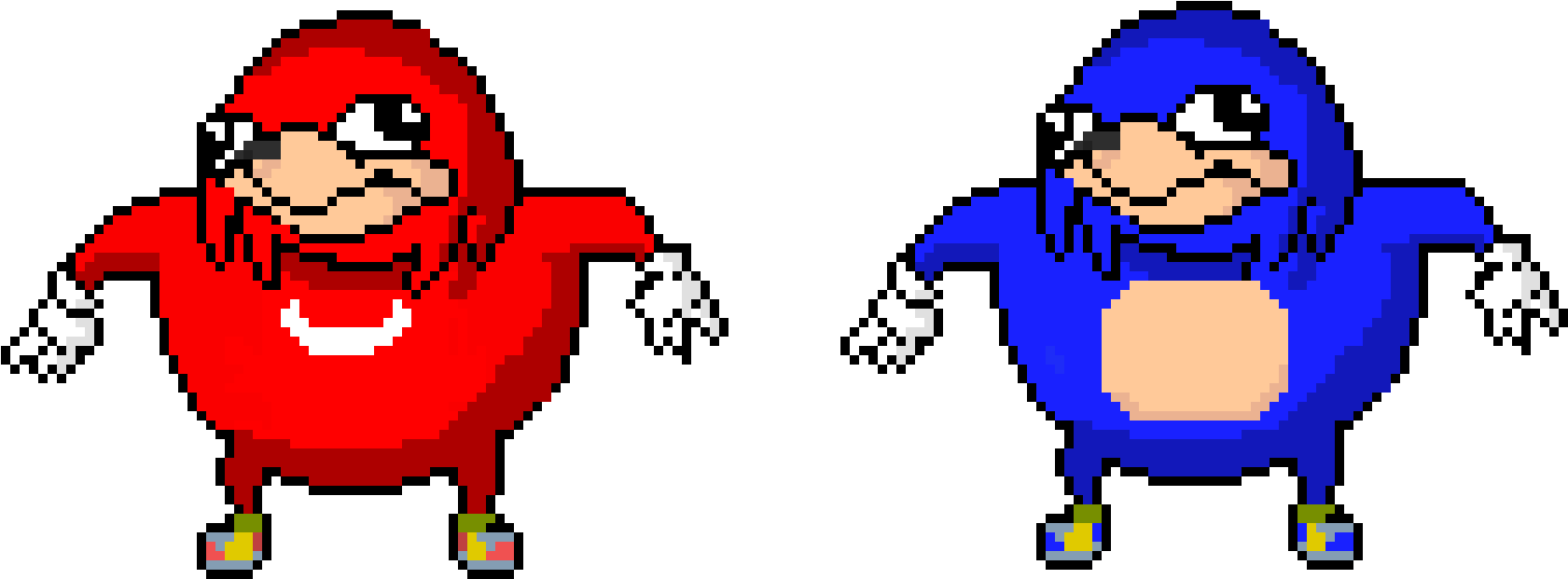 Red_and_ Blue_ Knuckles_ Pixel_ Art