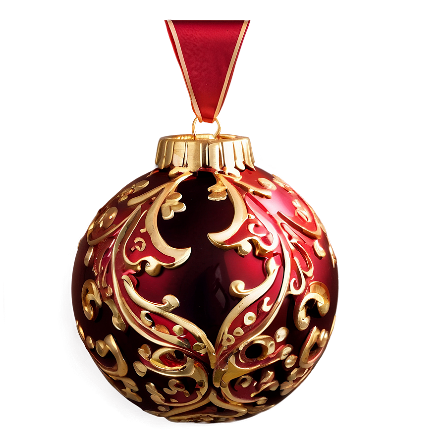 Red And Gold Ornament Png Ahe