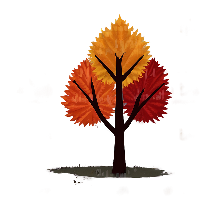 Red And Orange Fall Trees Png 22