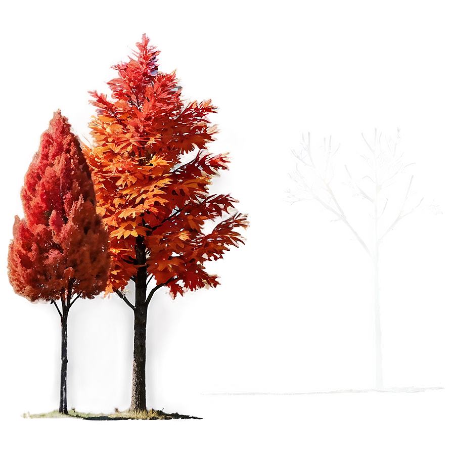 Red And Orange Fall Trees Png Lyq81