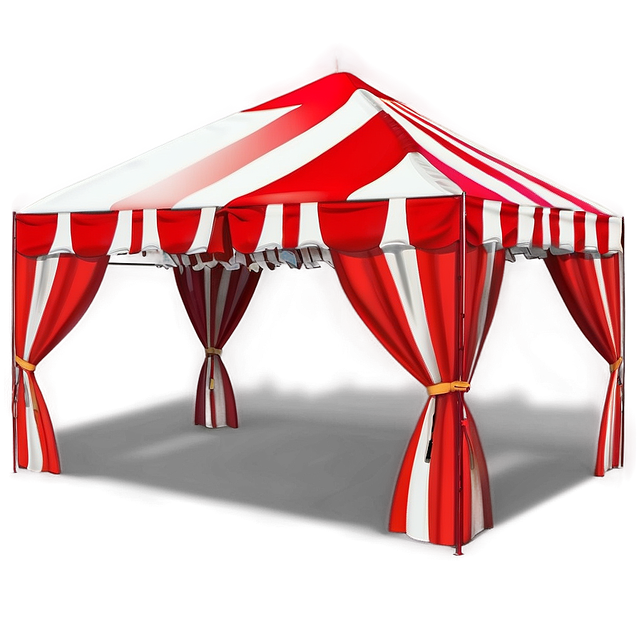 Red And White Carnival Tent Png 06282024