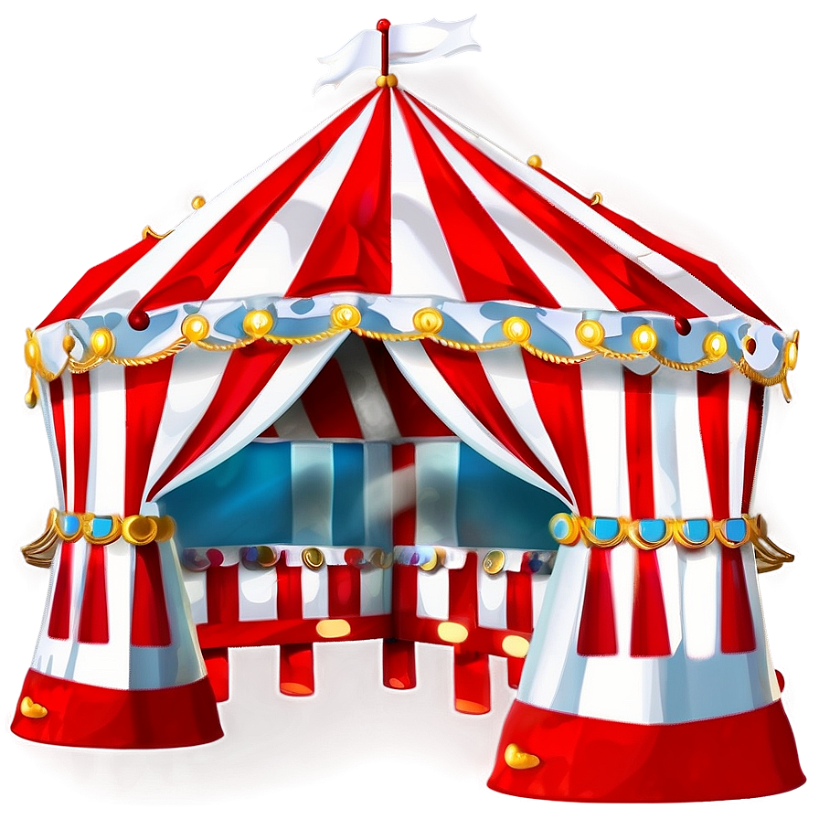 Red And White Carnival Tent Png Pjh98