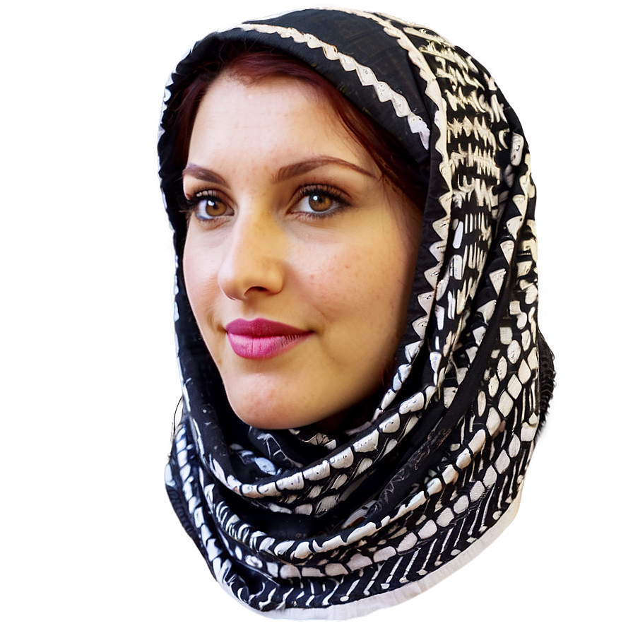 Red And White Keffiyeh Design Png 06272024