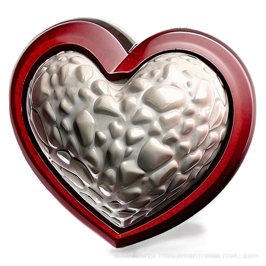 Red And White Valentine Heart Png Pgg58