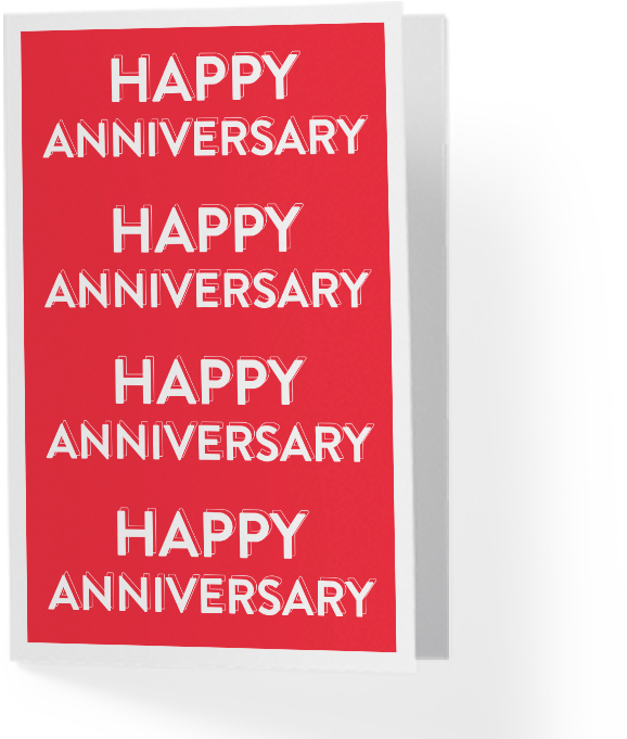 Red Anniversary Card