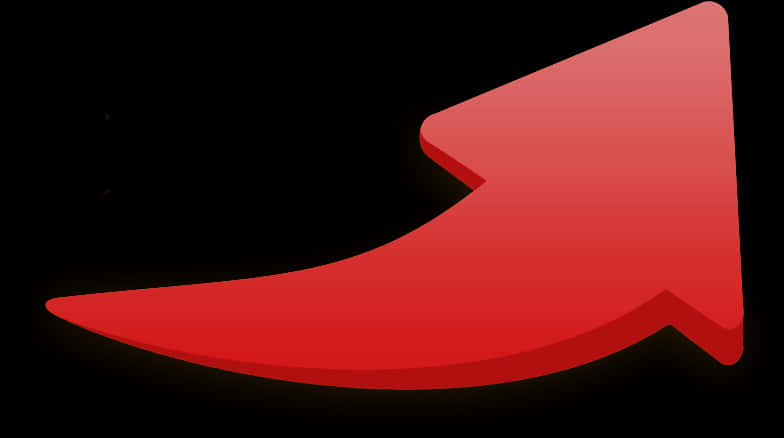 Red Arrow Curved Graphic