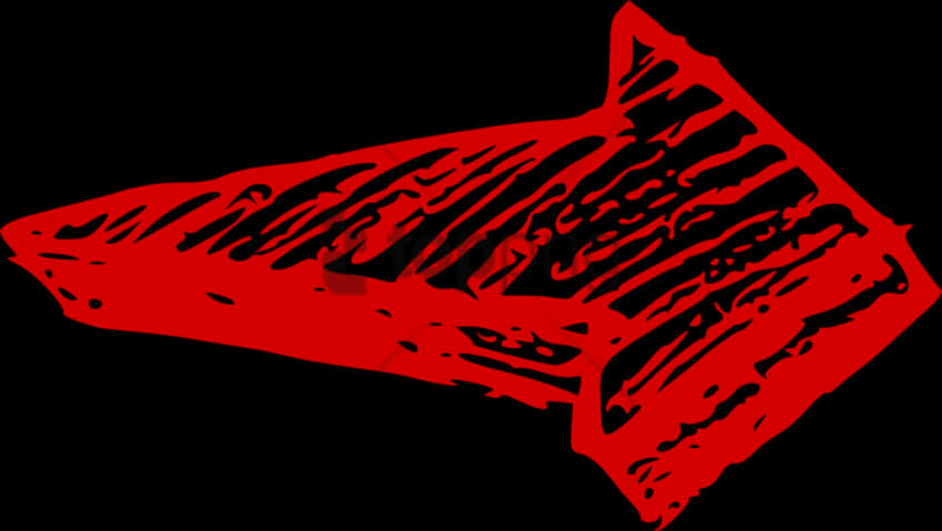 Red Arrow Jet Silhouette