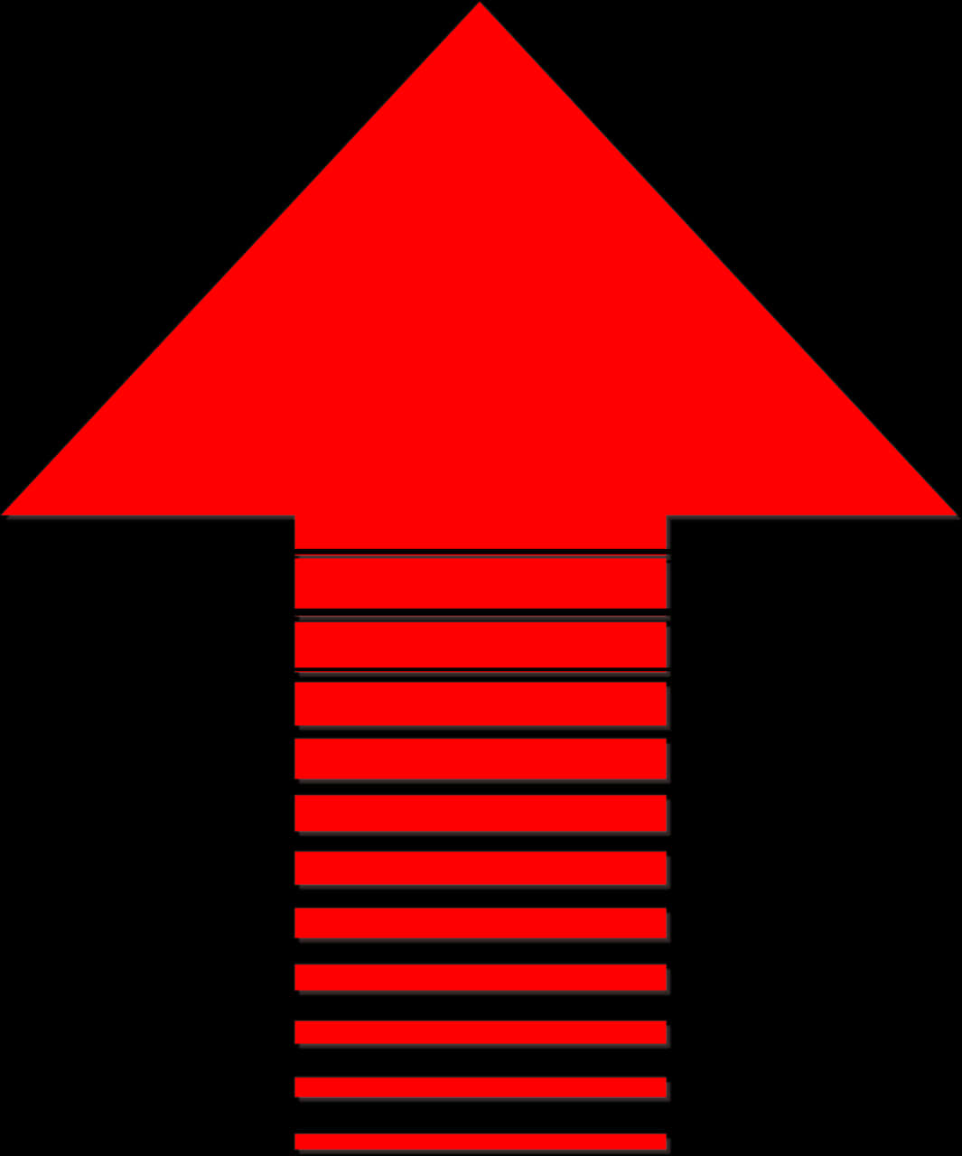 Red Arrow Up Graphic