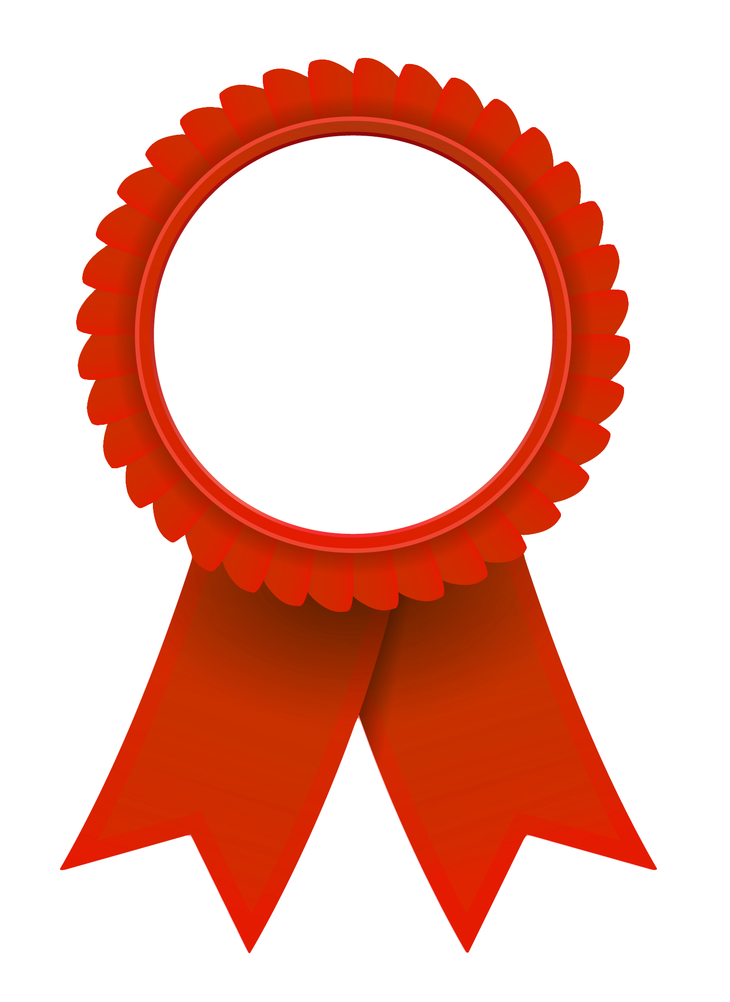 Red Award Ribbon Blank Center