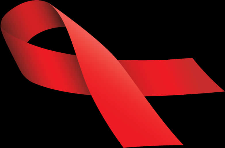 Red Awareness Ribbon Graphic