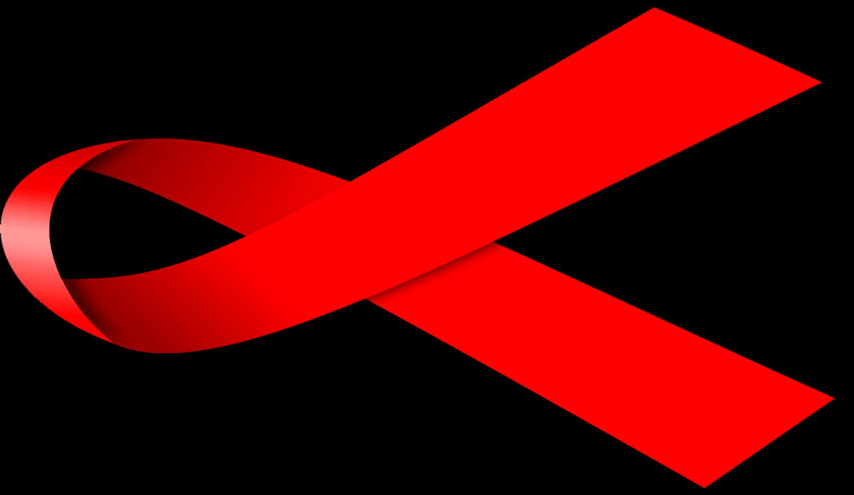 Red Awareness Ribbon Graphic