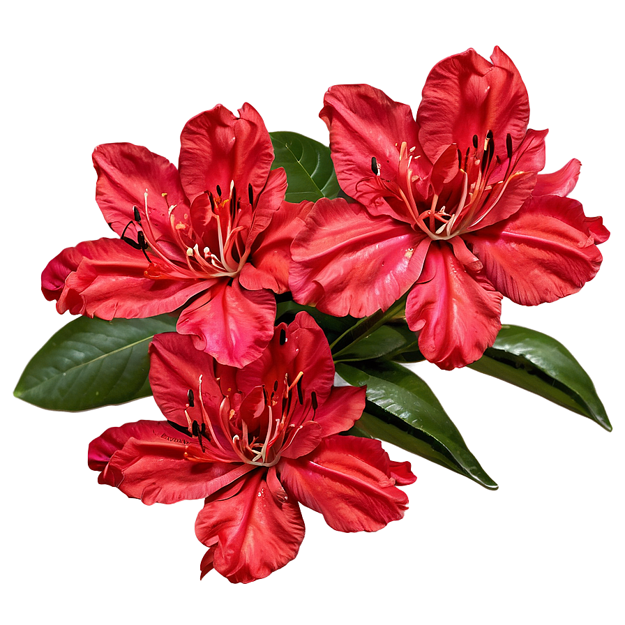 Red Azaleas Bloom Png Ged38