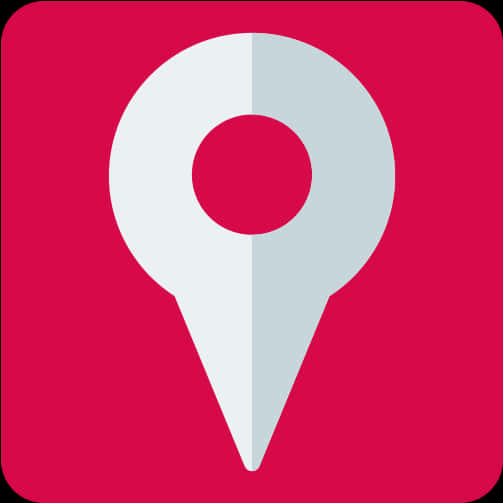 Red Background Location Icon