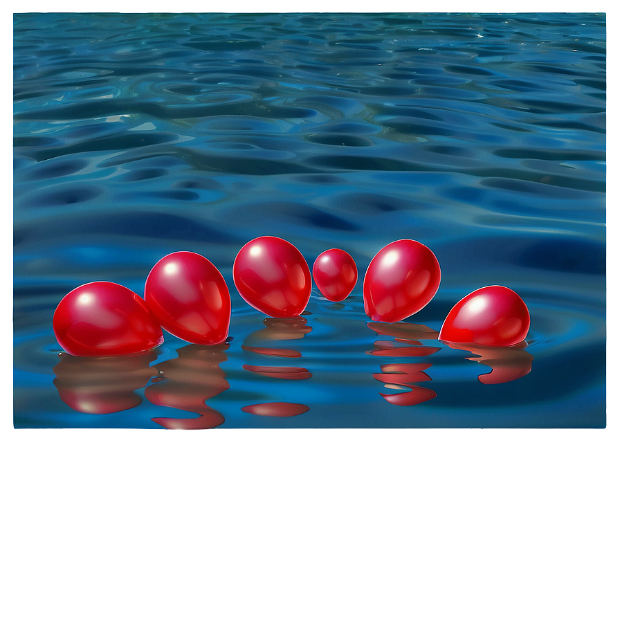 Red Balloons Floating On Water Png Bpk87