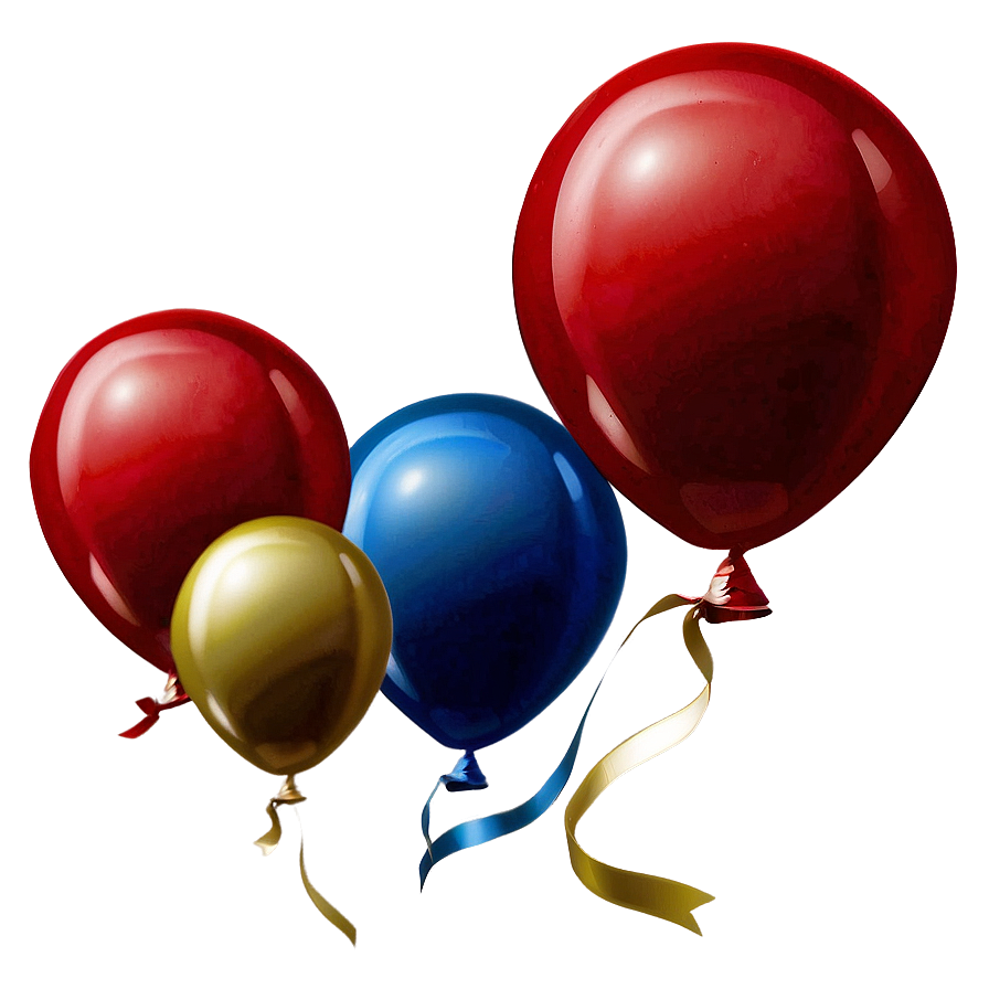 Red Balloons In The Wind Png 46