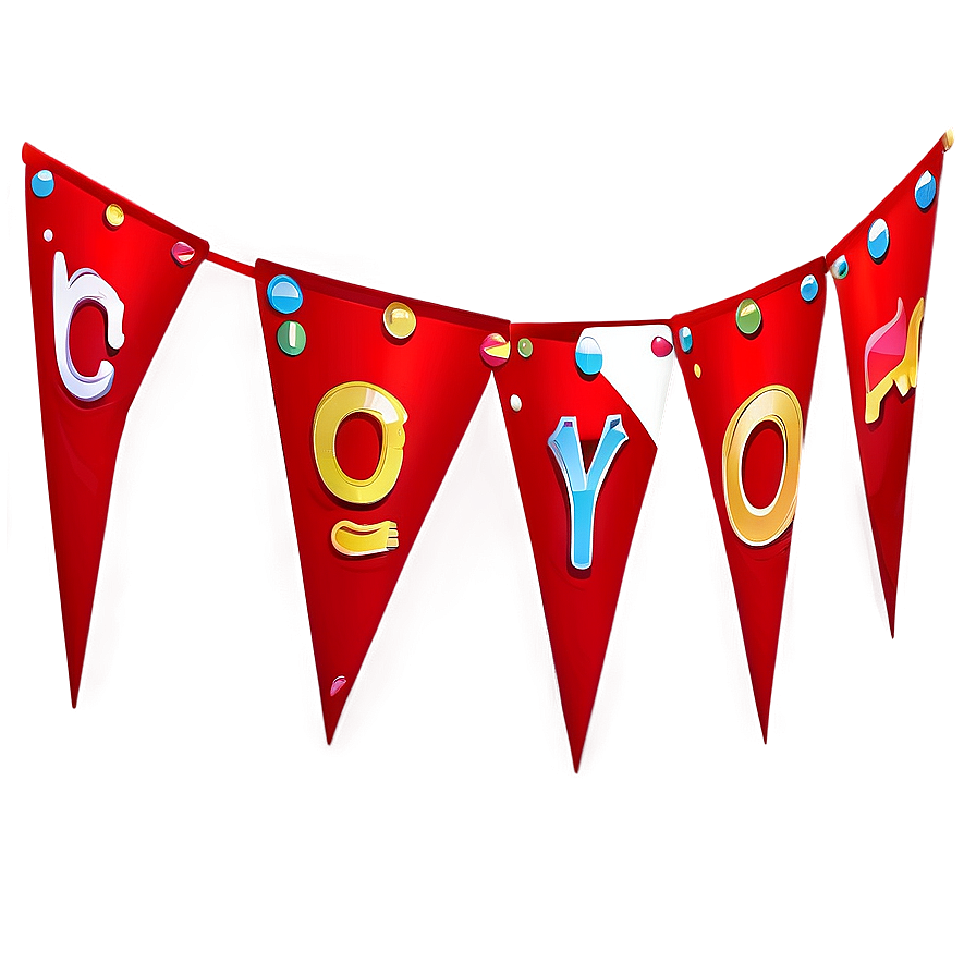 Red Banner For Party Decoration Png Wls46