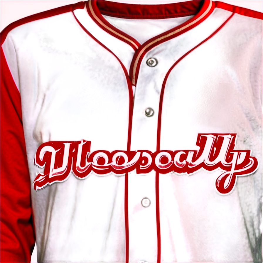 Red Baseball Jersey Png 06282024