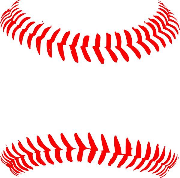 Red Baseball Stitches Graphic