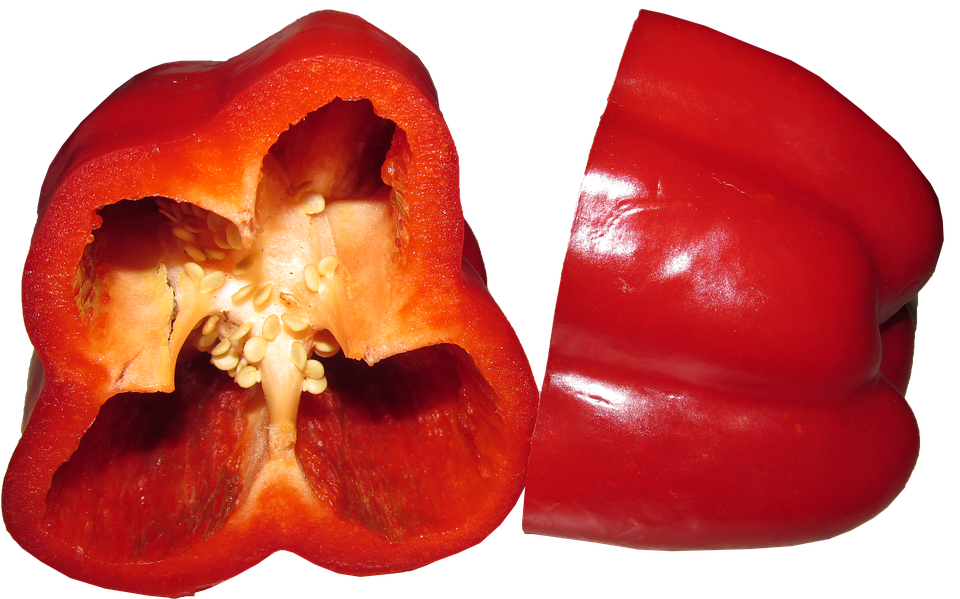 Red Bell Pepper Cross Section