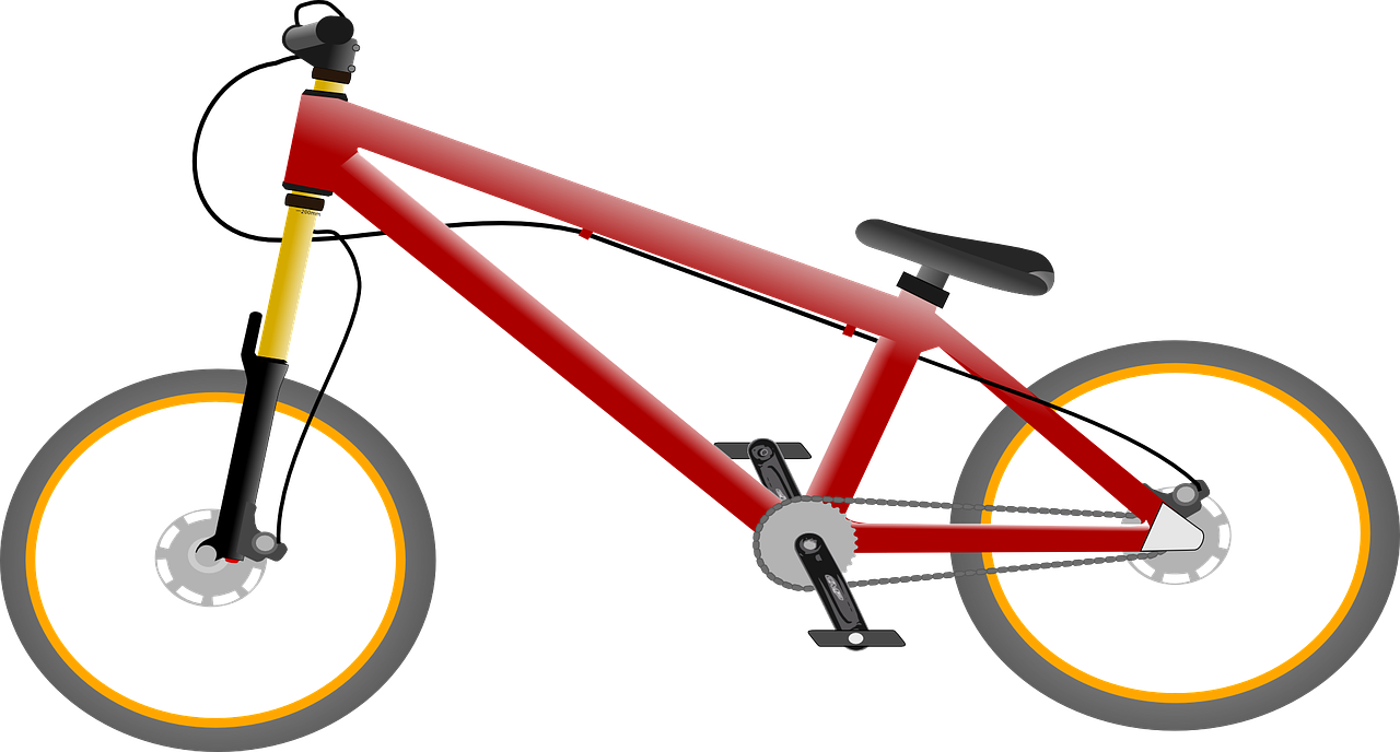 Red Bicycle Vector Illustration