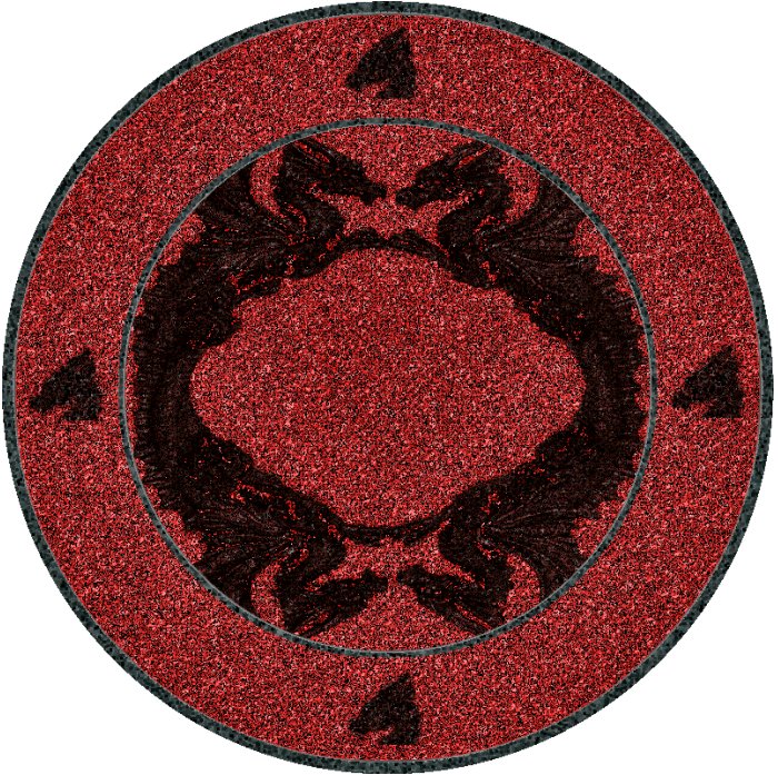 Red Black Circular Abstract Pattern