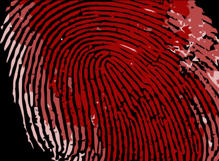 Red Black Fingerprint Illustration