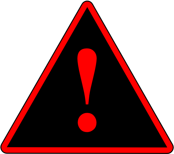 Red Black Warning Sign Triangle