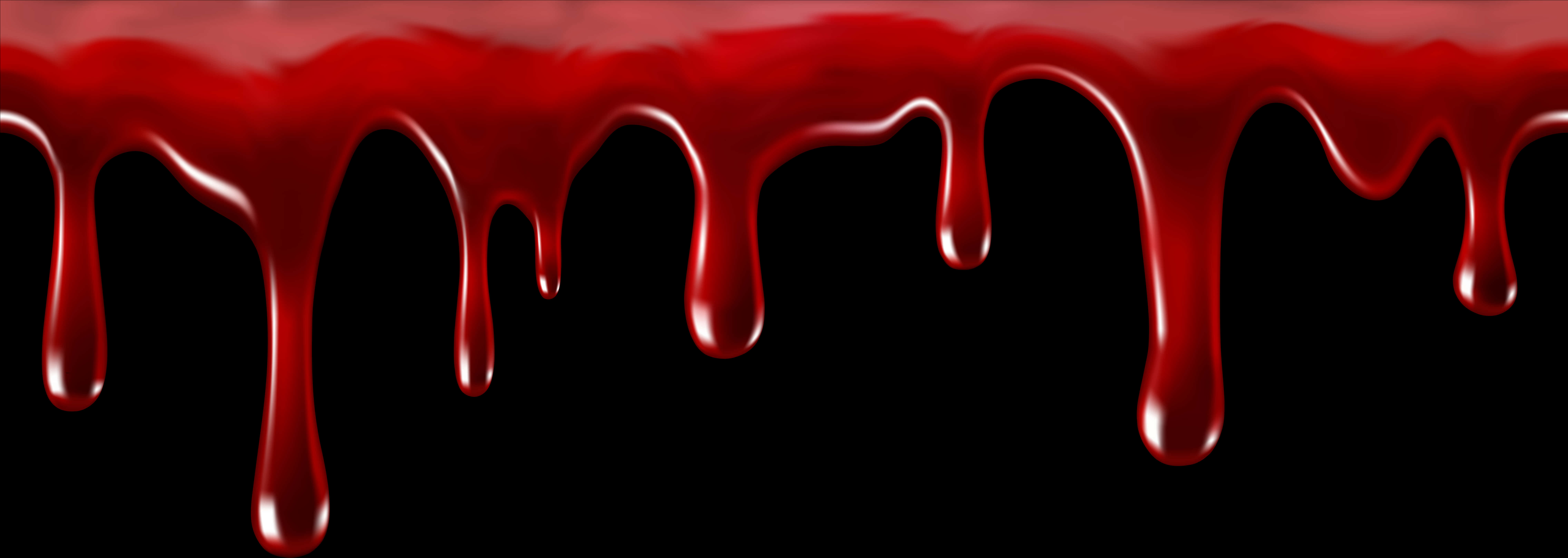 Red Blood Drips Black Background