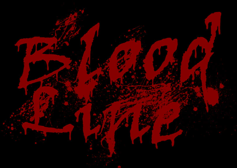 Red Blood Splatter Text