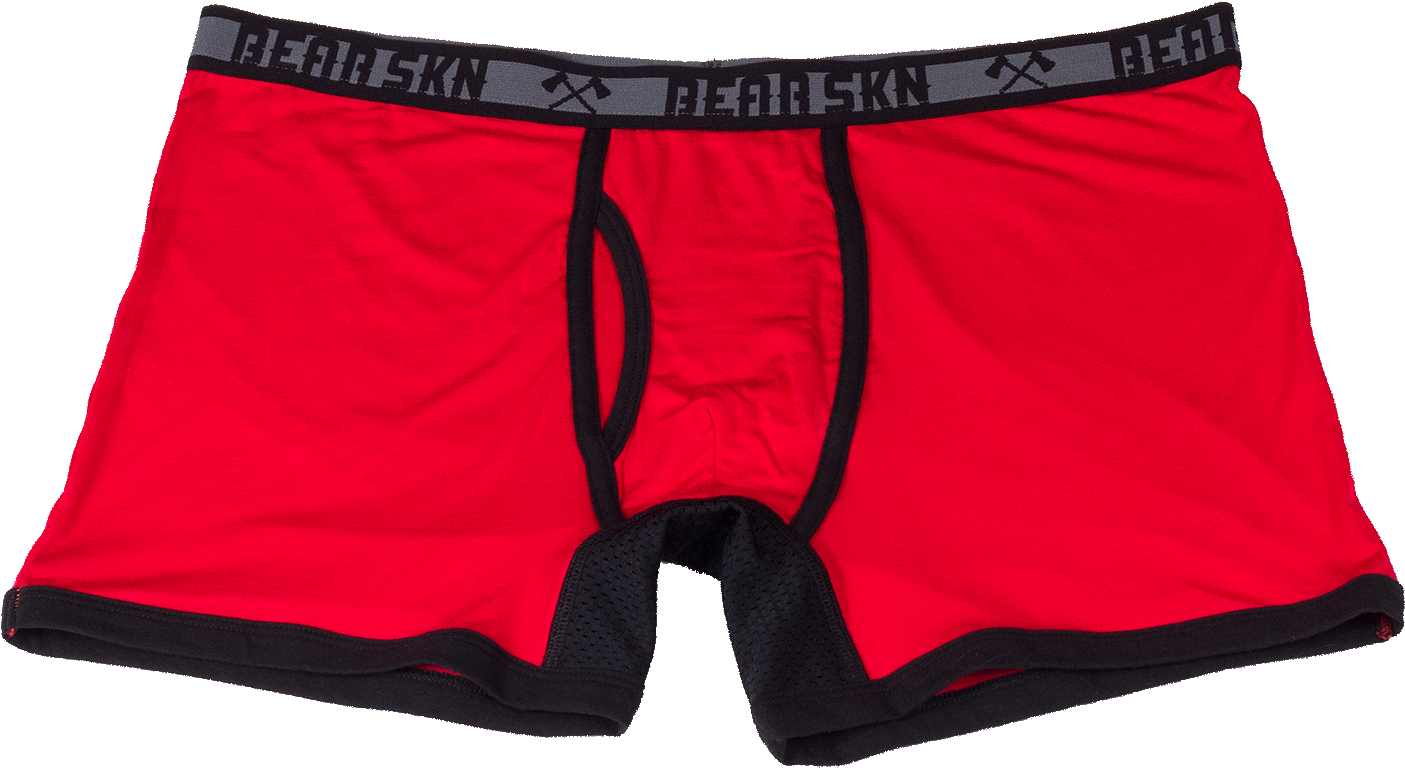Red Boxer Briefswith Black Waistband