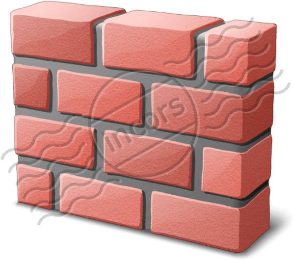 Red Brick Wall Section Illustration