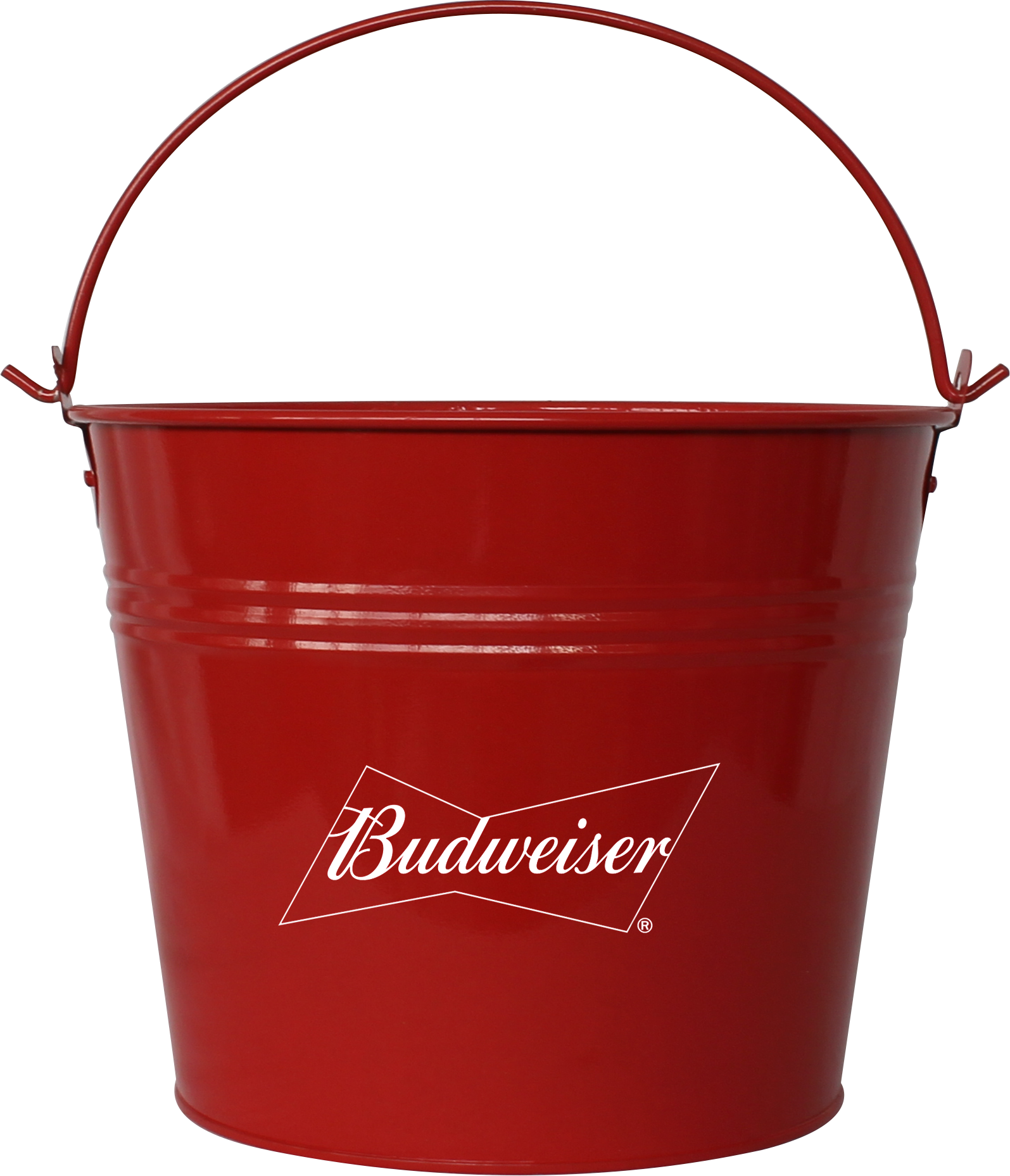 Red Budweiser Branded Plastic Bucket