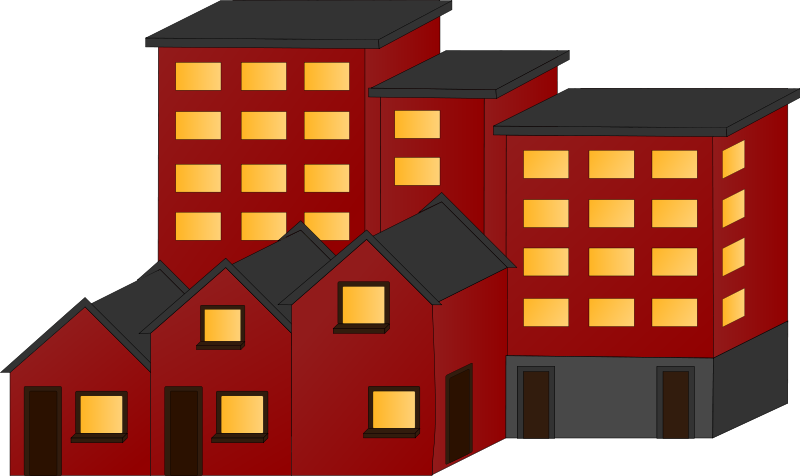 Red_ Buildings_ Illustration