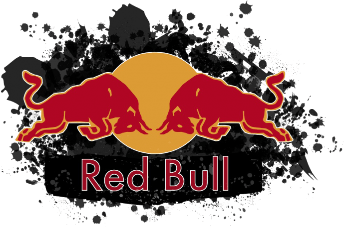 Red Bull Logo Splash Background