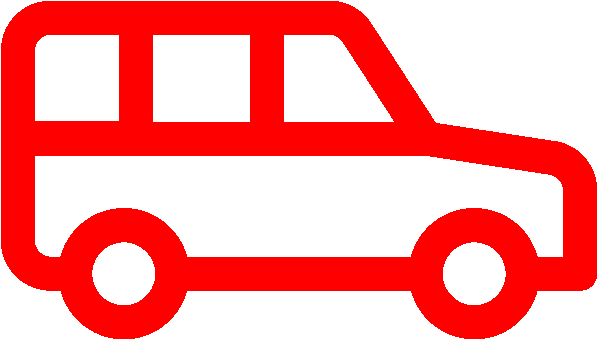 Red Bus Icon Simple