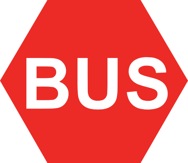 Red Bus Stop Sign